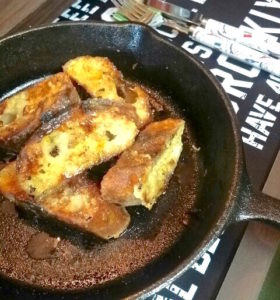 ニトスキで焼いたフレンチトーストレンジ