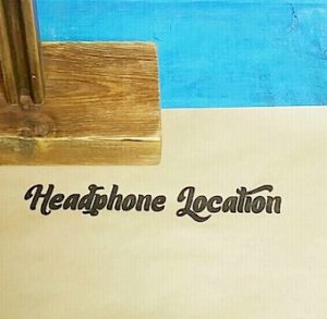 headphoneと書いた文字