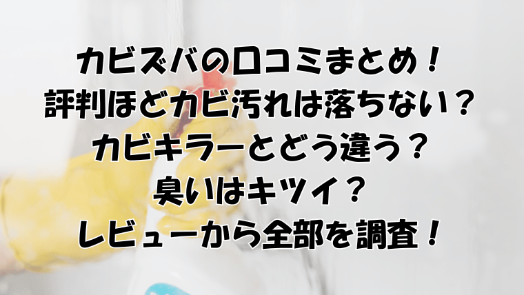 カビズバの口コミまとめ！評判ほど落ちないのかレビューを調査！